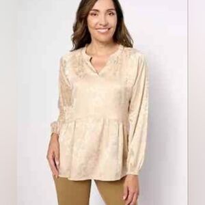 Isaac Mizrahi Cream Blouse for Women